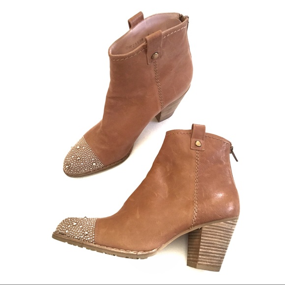 Stuart Weitzman Shoes - Stuart Weitzman Studgal Leather Stud Booties